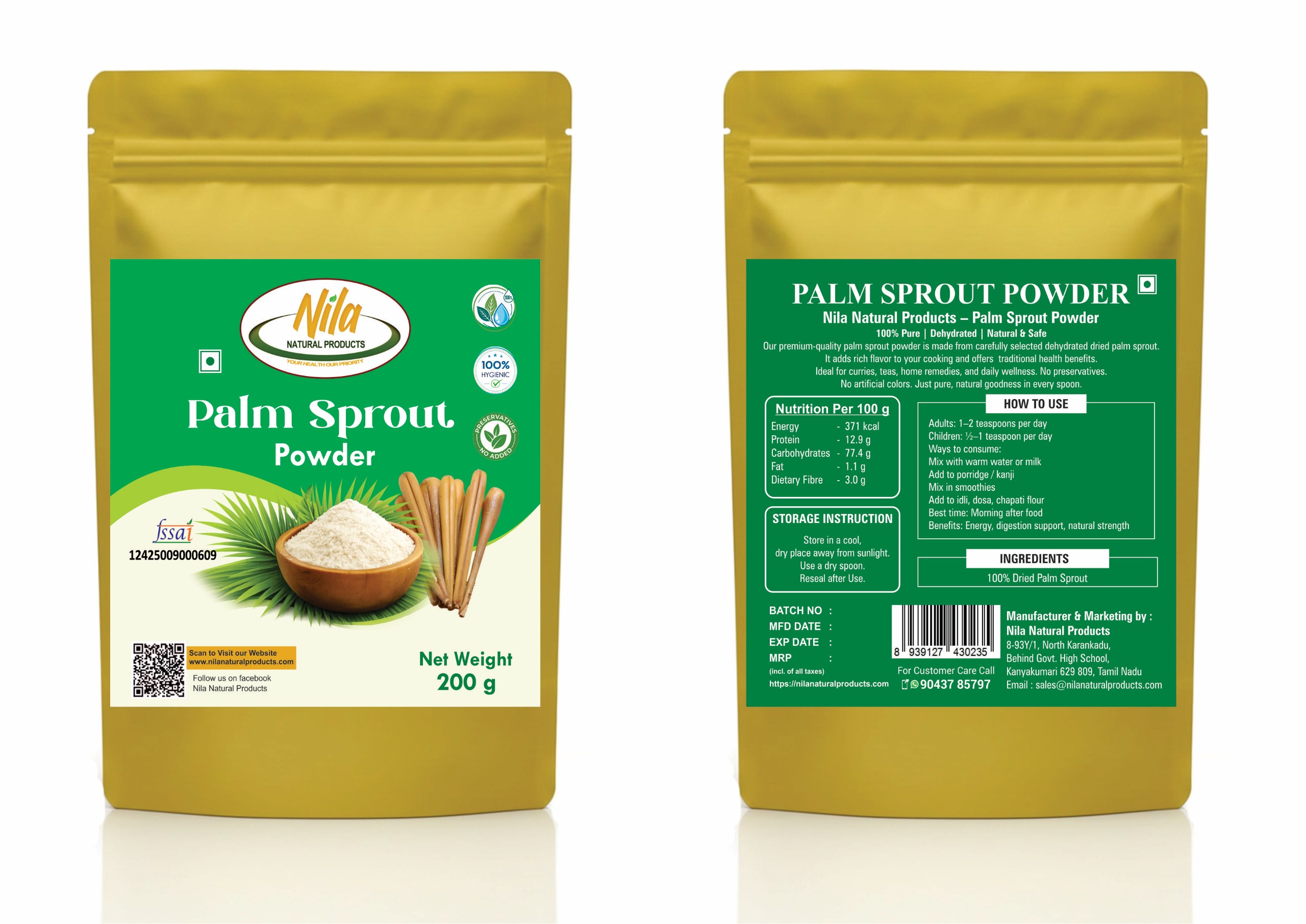 PALM SPROUT POWDER 250 GM PACK - Image 2